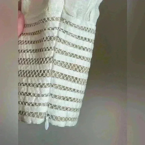 Soft Surroundings Lillith Tunic White Cream Button Front Lace Size Small P - Picture 11 of 15